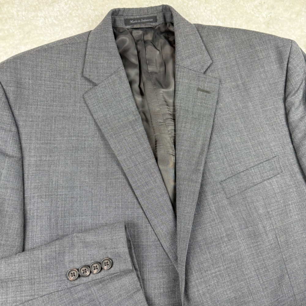 Lauren Ralph Lauren Blazer Men 46R Grey 100% Wool Two Button Sport‎ Coat